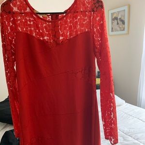 Gianni Bini blood orange cocktail dress...